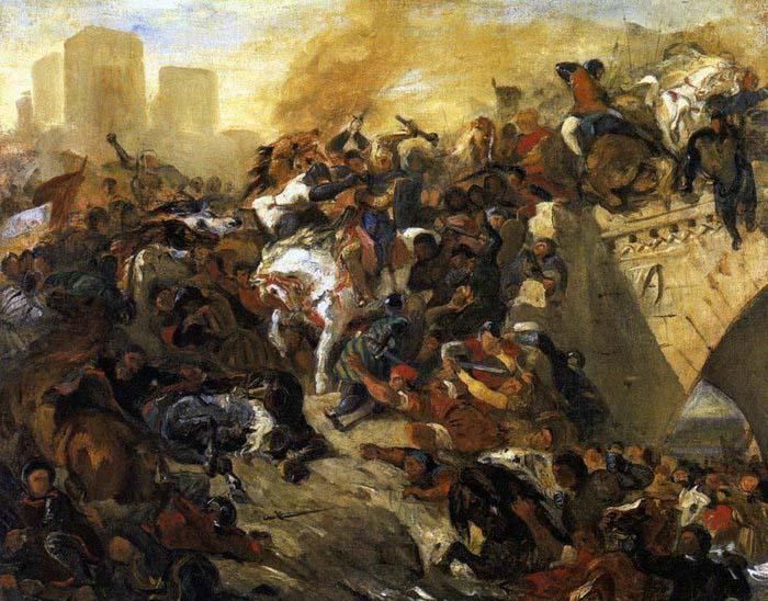 Eugene Delacroix The Battle of Taillebourg